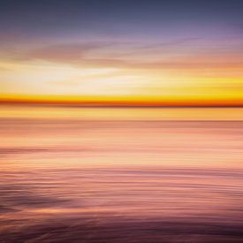 Abstract sunset by the sea in motion (3) by Marcel Bottenberg