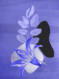 Blumen auf Very Peri von Mad Dog Art