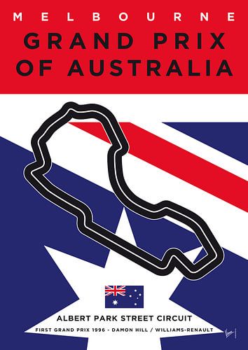 My F1 MELBOURNE Race Track Minimal Poster