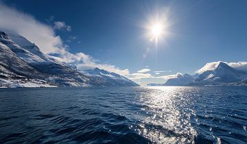 Winter aan de Noorse kust van fernlichtsicht