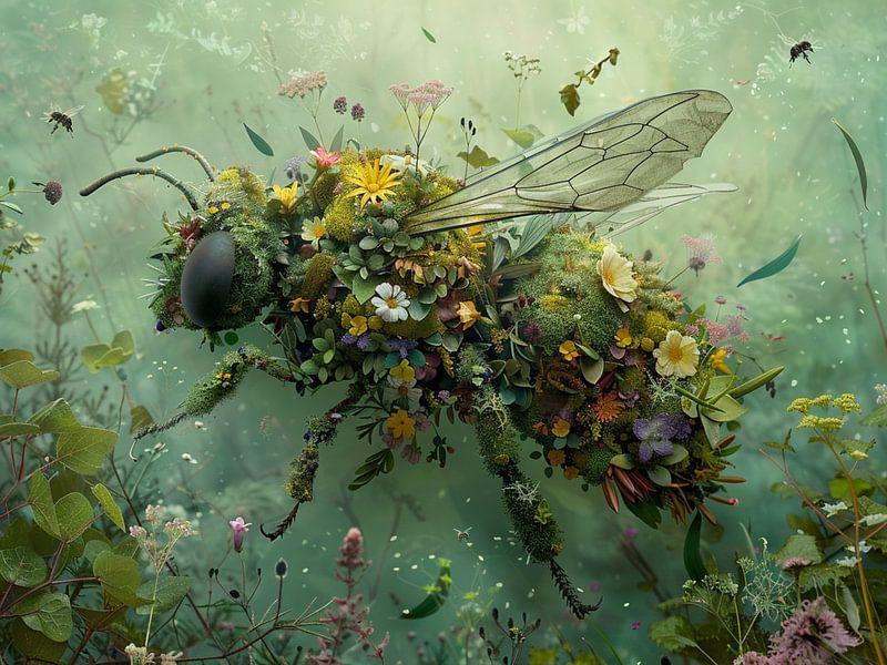 Bee magic - The essence of life&quot; - Bee artwork by Shadow Wood Art