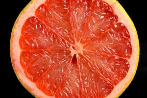 Pamplemousse d'orange frais sur Sjoerd van der Wal Photographie