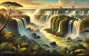 Vintage Iguazu Falls Poster, Argentinien, Brasilien