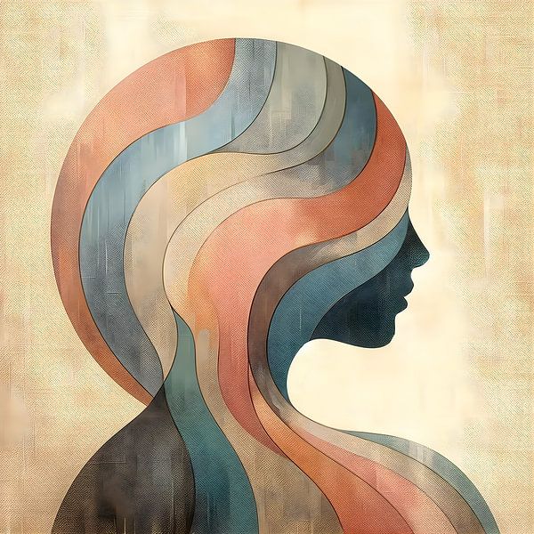 Pastel Silhouette Canvas by FoXo Art