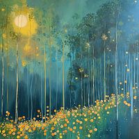 Expressionism forest landscape