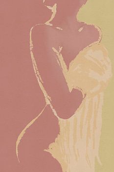 Wild Wonder - La baigneuse, femme nue en dessin au trait