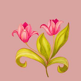 Poetic Tulip Ornament - Clay Rose