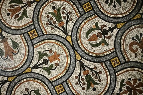 Mosaic floor in the Opera Garnier, Opera building in Paris