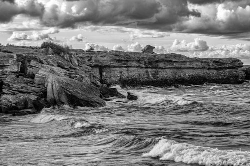 Couverture nuageuse dynamique sur la côte de Gotland sur Hanneke Luit