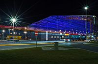 Gare routière de Schiphol Nord le soir