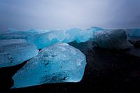 Ice floes on the beach