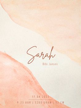 Birth poster to personalize