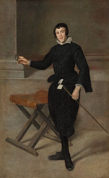 Porträt des Narren Calabazas, Diego Velázquez von Meisterhafte Meister