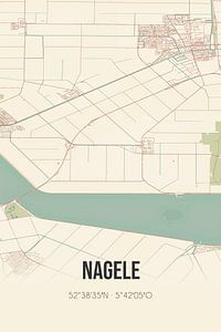 Alte Karte von Nagele (Flevoland) von Rezona