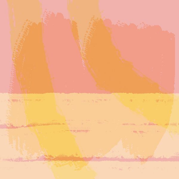 Luminous Pastel Melodies: Cheerful Brushstroke Abstraction by Dina Dankers