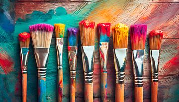 Brush with colours by Mustafa Kurnaz