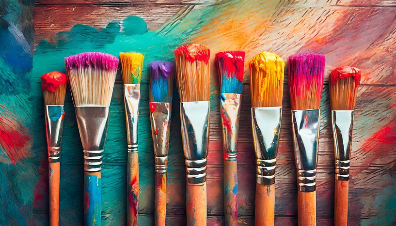 Pinsel mit Farben von Mustafa Kurnaz