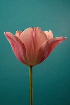 Goedemorgen! Een Tulp slaat zijn blaadjes open van Marjolijn van den Berg
