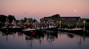 Boten en ark in haven van Wijk van Colin van der Bel