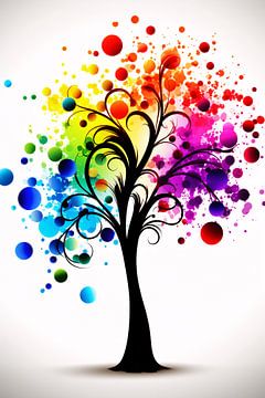 Kleurrijk Levensboom van De Muurdecoratie