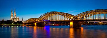 Cologne Cathedral and Hohenzollern Bridge by davis davis