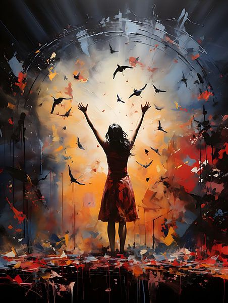 Banksy meets Pollock art by PixelPrestige