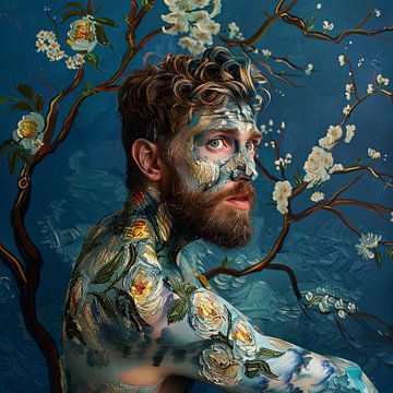 Bodypaint van Gogh von Egon Zitter