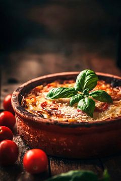 Down-to-earth casserole with fresh basil by Poster Art Shop
