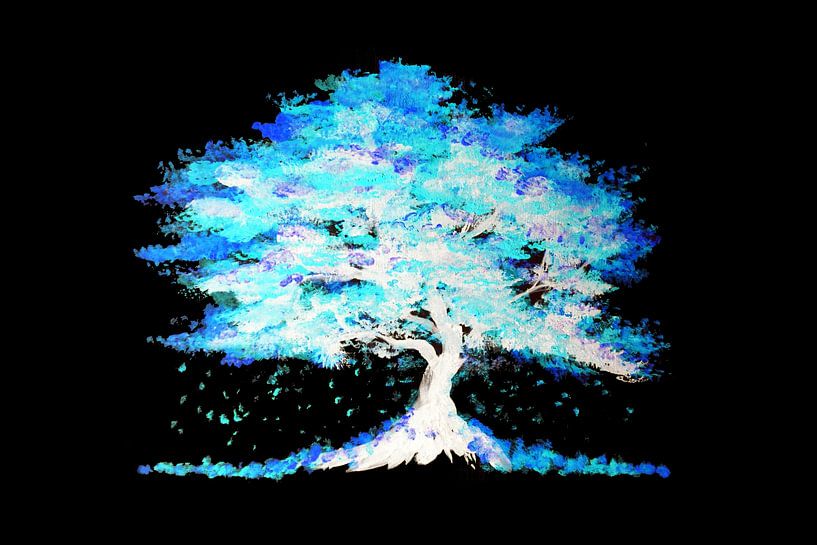 Arbre bleu vif par Sebastian Grafmann