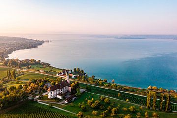 Bird's eye view of the Birnau pilgrimage church by Werner Dieterich