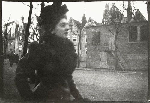 Portret van een vrouw op het Spui, George Hendrik Breitner