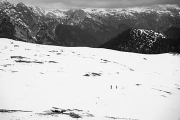 Randonneurs dans la neige