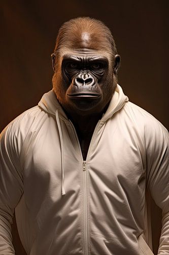 Gorilla in sportpak