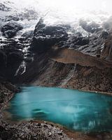 Humantay, a mountain lake with ice and snow and a glacier | Peru