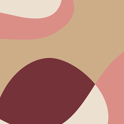 Abstract minimalistisch landschap in warme kleuren