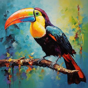 Toucan abstrait sur TheXclusive Art