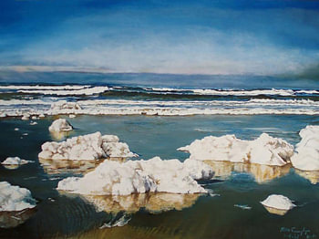Schuim aan de kust