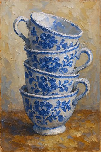 Thee kopjes schilderij.