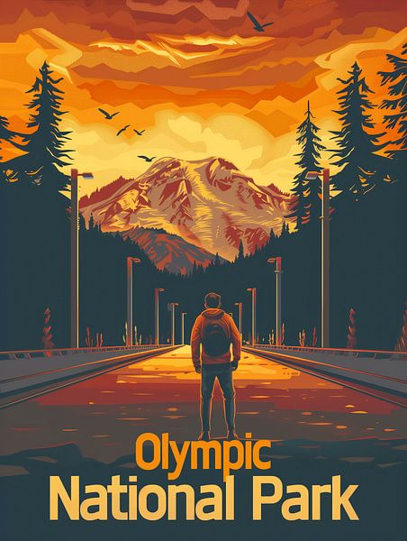 Wilderness Explorer Art: Olympic National Park by Travel Shop