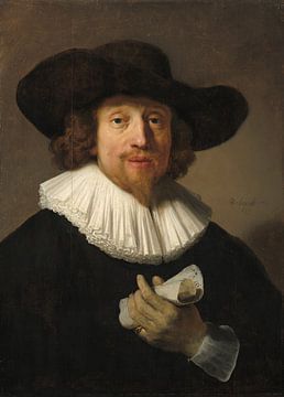 Mann mit einem Notenblatt, Rembrandt van Rijn