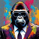 Pop-art Gorilla 03.43 van Blikvanger Schilderijen thumbnail