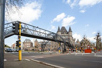 Emergency bridge over the street by Marcel Derweduwen