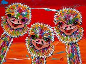 Cheerful trio in red by Happy Paintings thumbnail