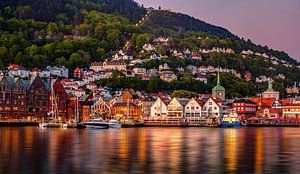 Abend in Bergen, Norwegen