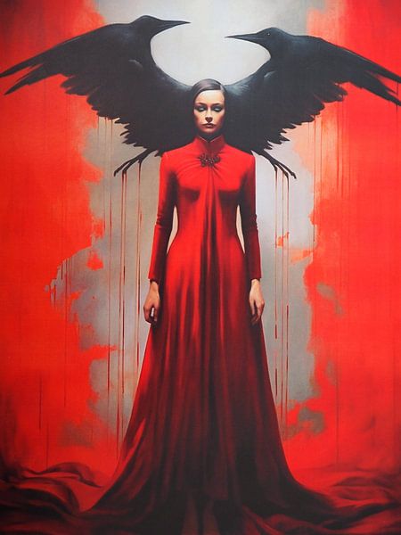 Mysticism Ravens Wings Woman Transformation Mysterious by gm_designs