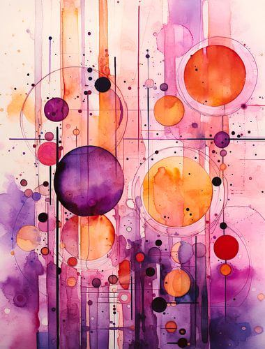 Dynamisch abstract schilderij