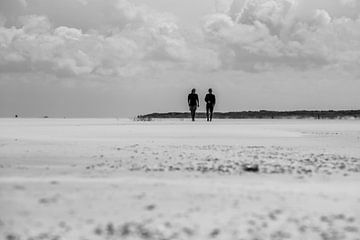 Wandelen op het strand van Meint Brookman