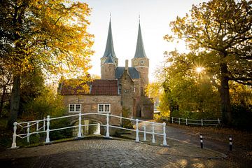 Porte orientale de Delft au lever du soleil sur Gerhard Nel