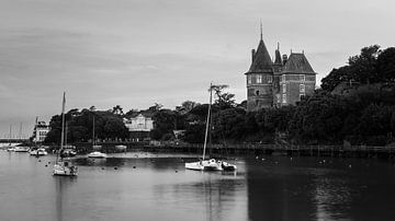 Pornic Castle in Black and White, Loire-Atlantique, France