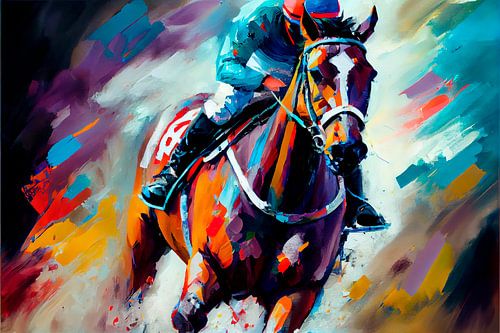 Peinture impressionniste de l'équitation. Partie 4